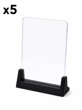(5) Black Trading Card Display Stand  Single Top Loader (Set of 5)